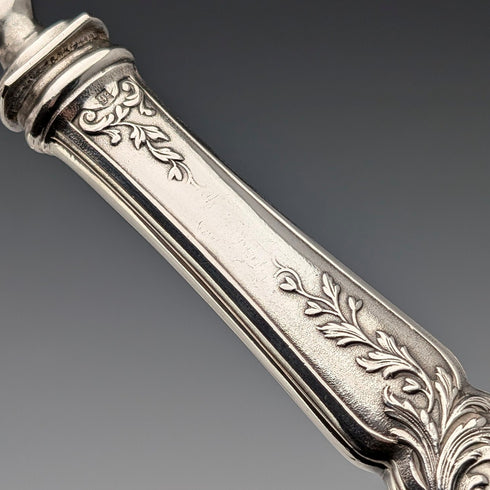 約 1900 年法國古董銀盤魚餐具套裝,附盒子 SFAM